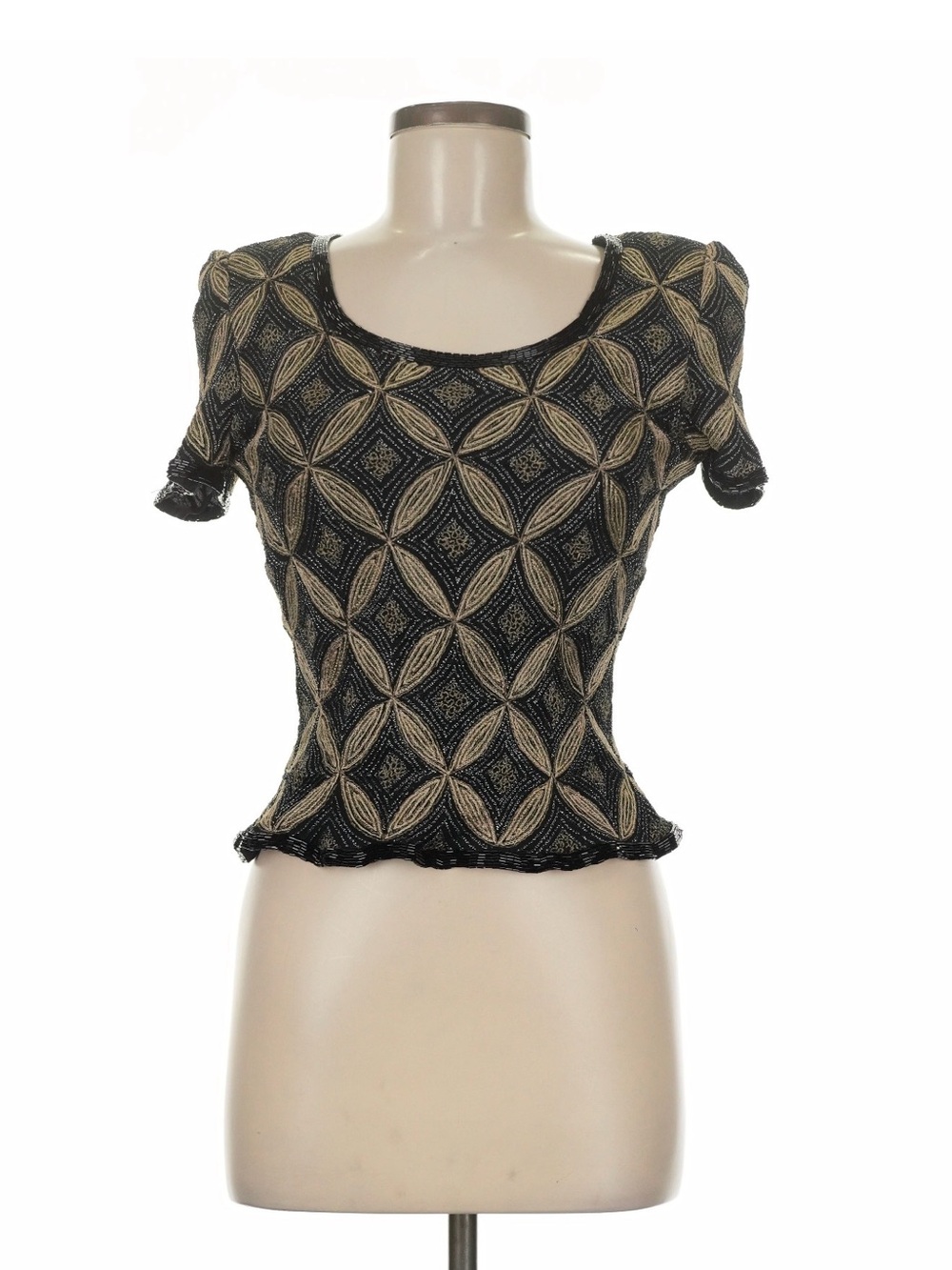 Papell Boutique Evening Short Sleeve Top M